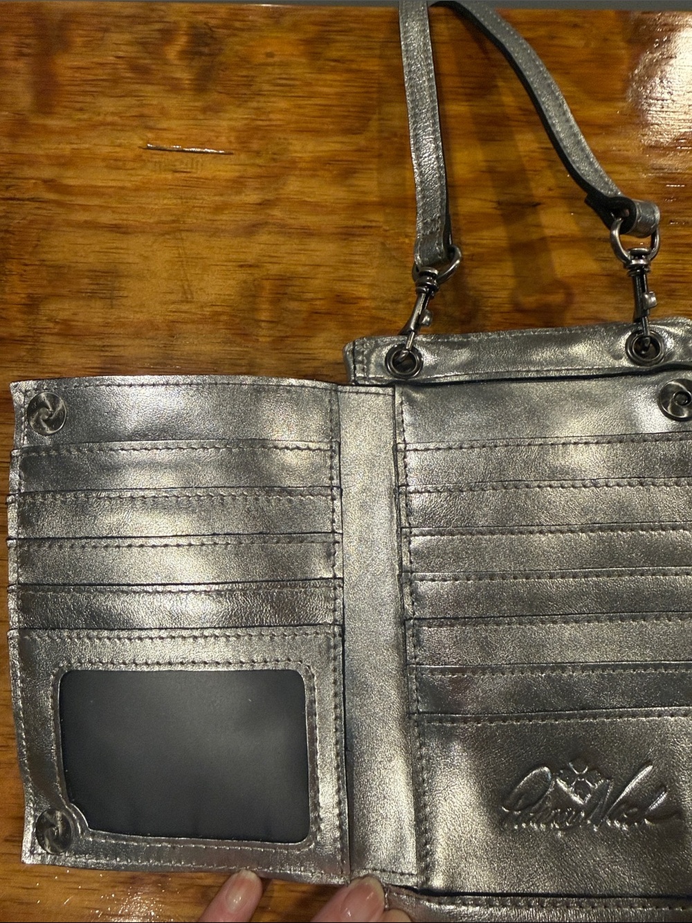 Metallic Silver Crossbody Phone Bag - Unbranded - Picture 3 of 8